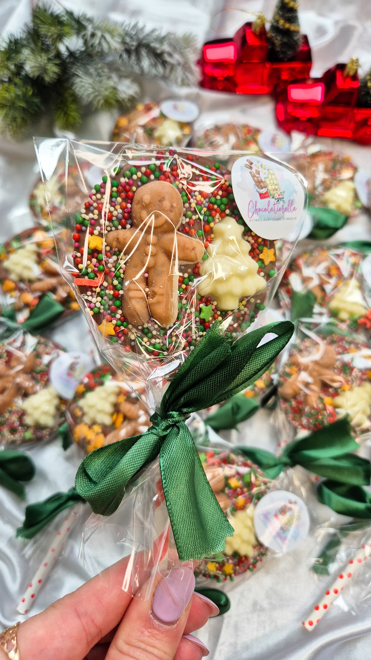 Christmas chocolate lolly
