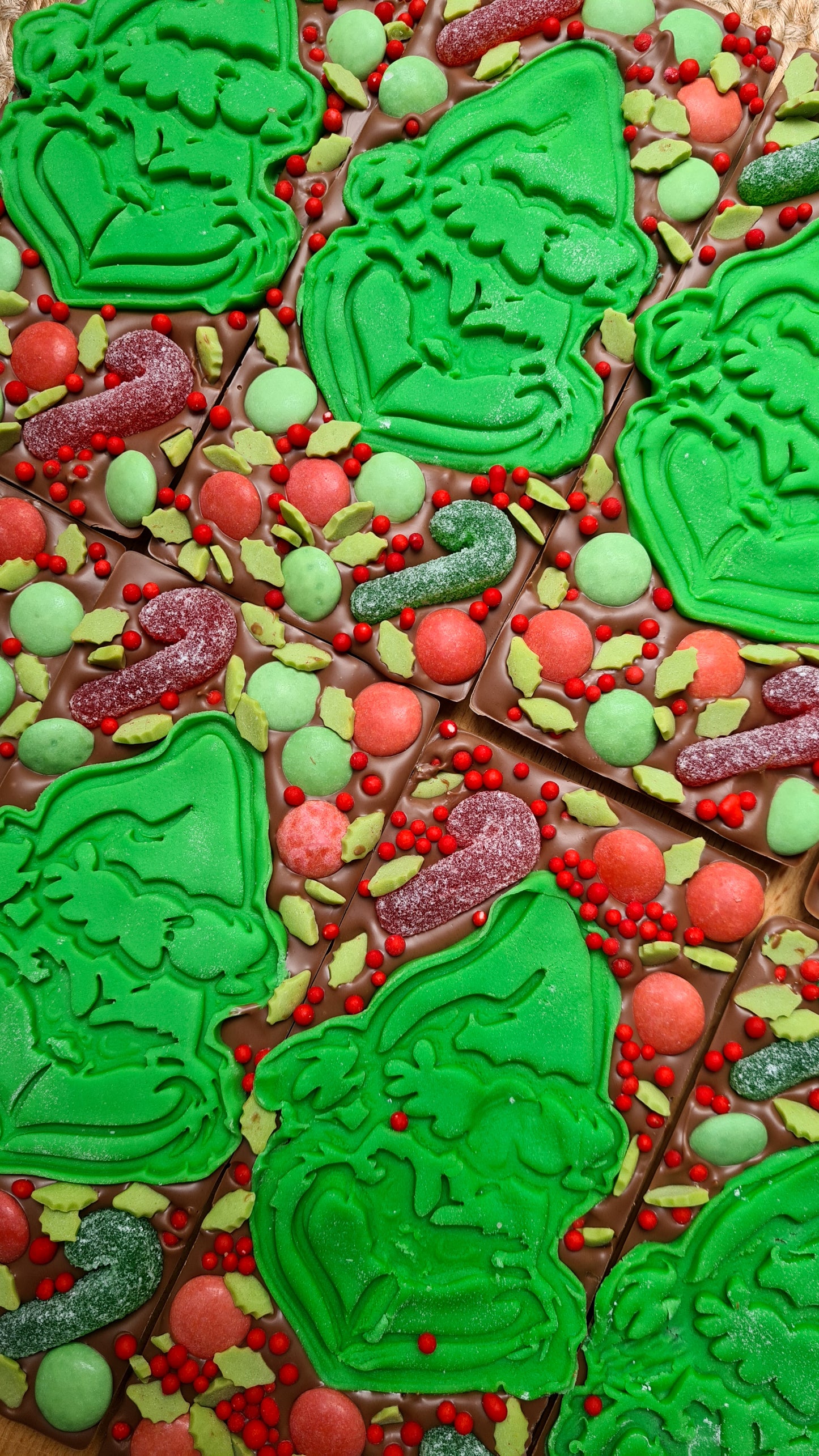 Grinch chocolate slab