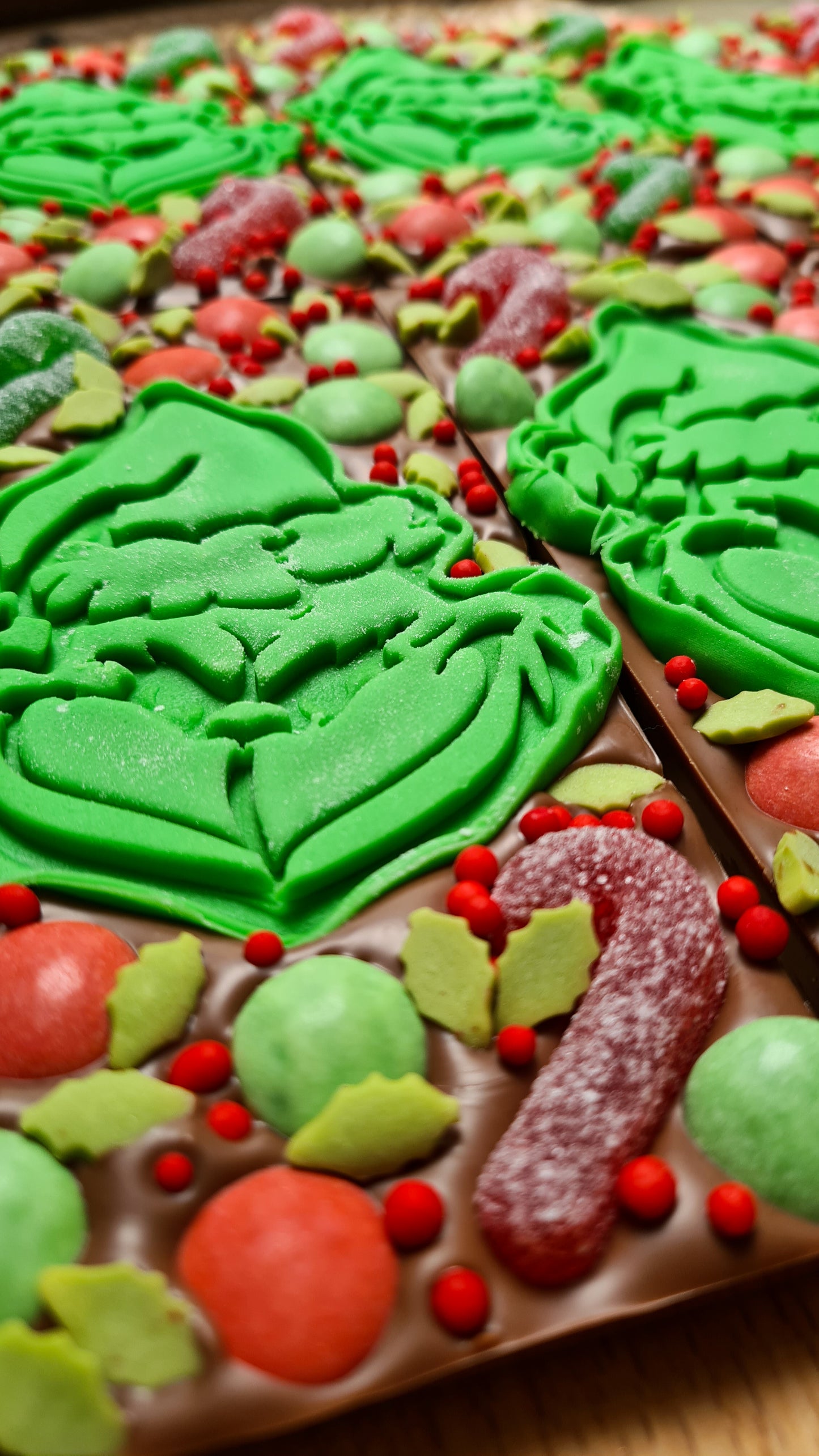 Grinch chocolate slab