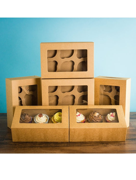 Cupcake boxes. Set of 15 (6 holes)