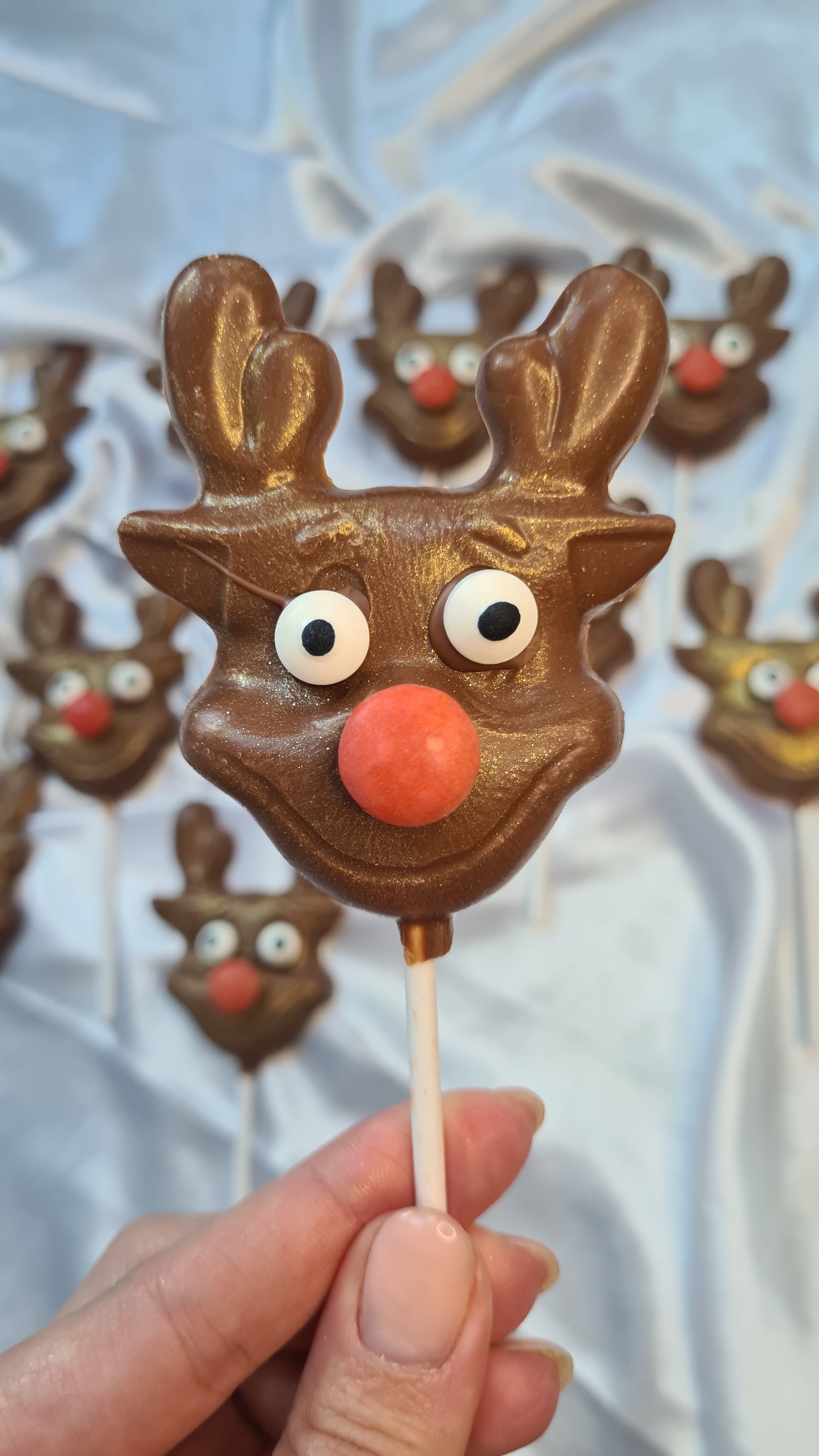 Rudolph chocolate lollies