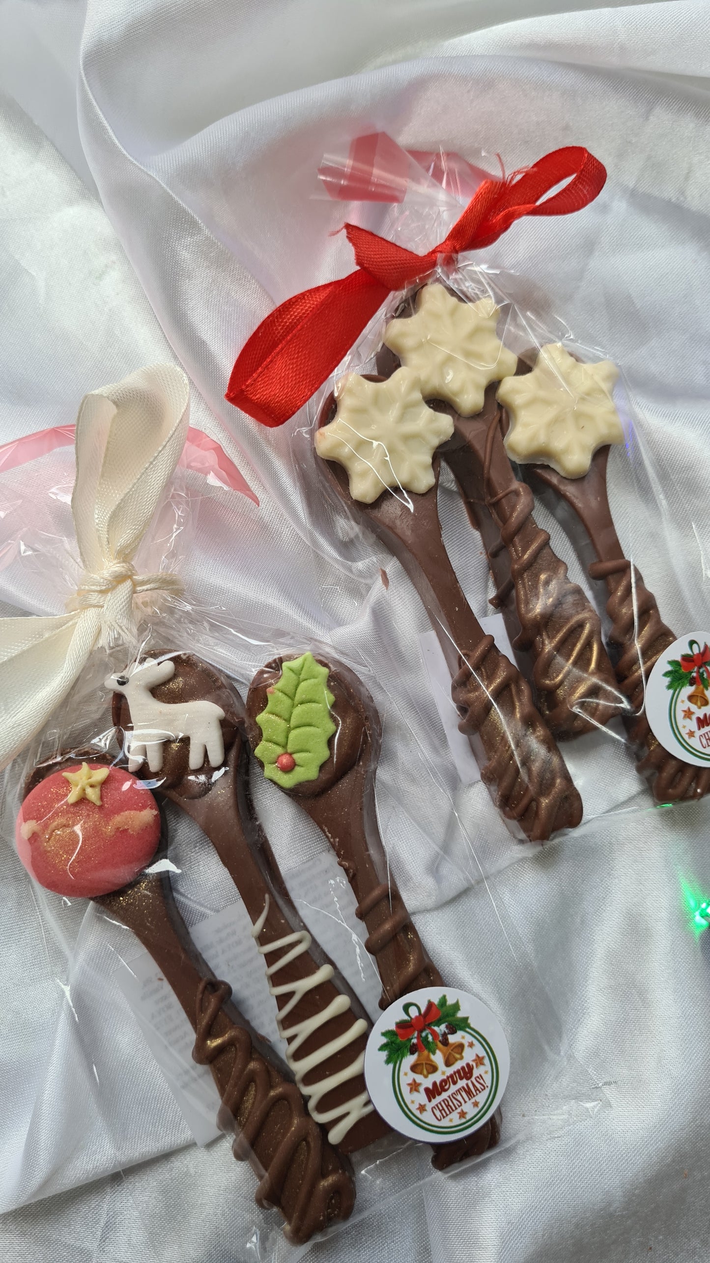 Christmas chocolate spoons