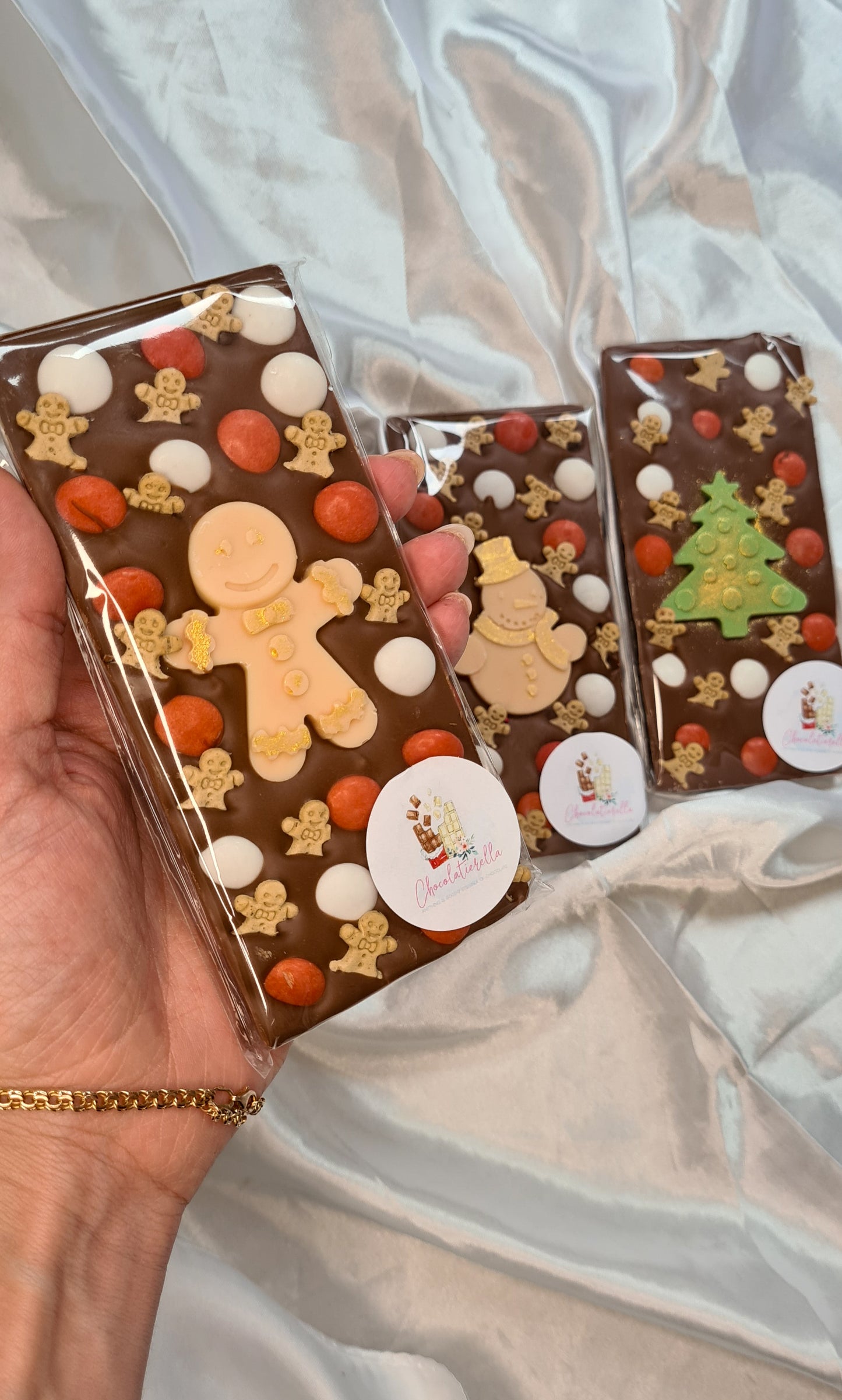 Festive chocolate slab