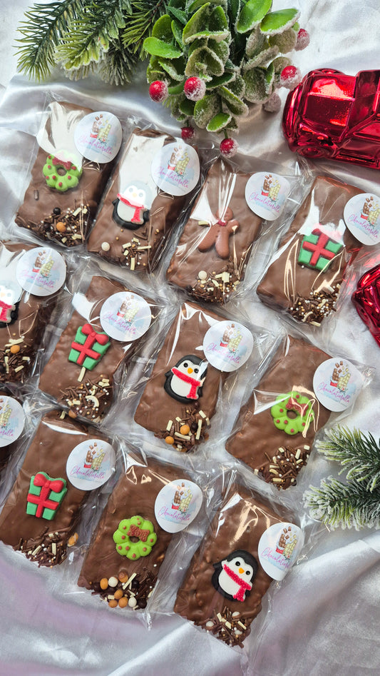 Chocolate dipped marshmallow rice krispies