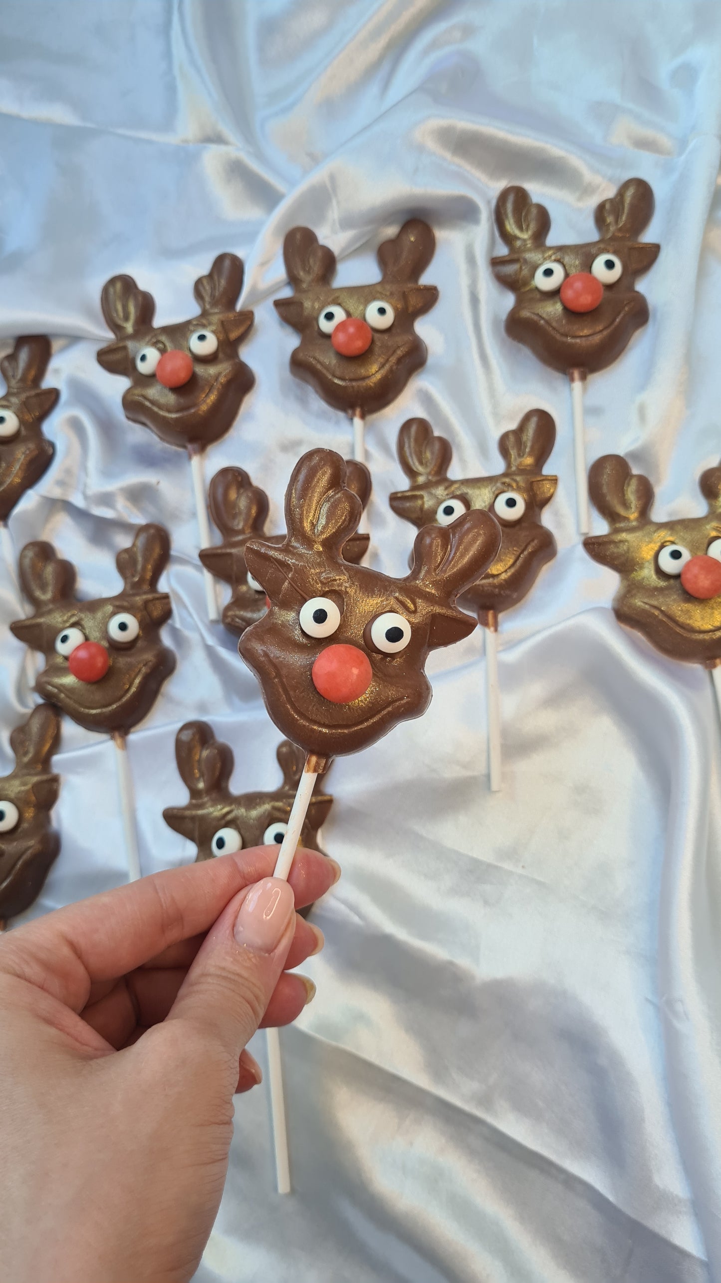 Rudolph chocolate lollies