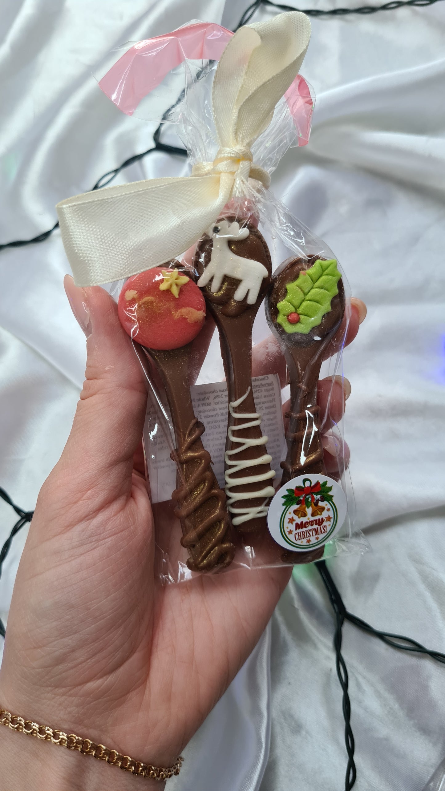 Christmas chocolate spoons