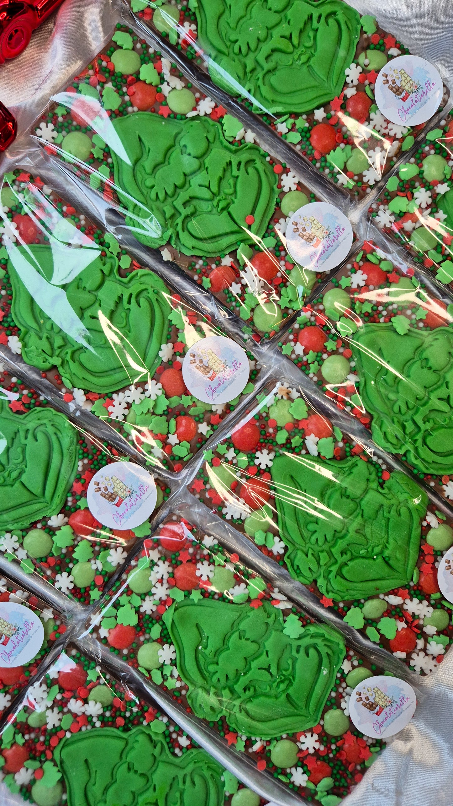Grinch chocolate slab